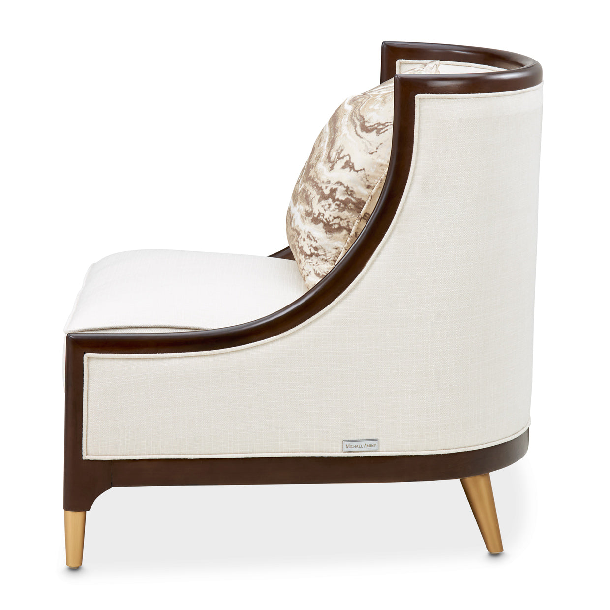 Belmont Place Accent Chair - Cream/Espresso