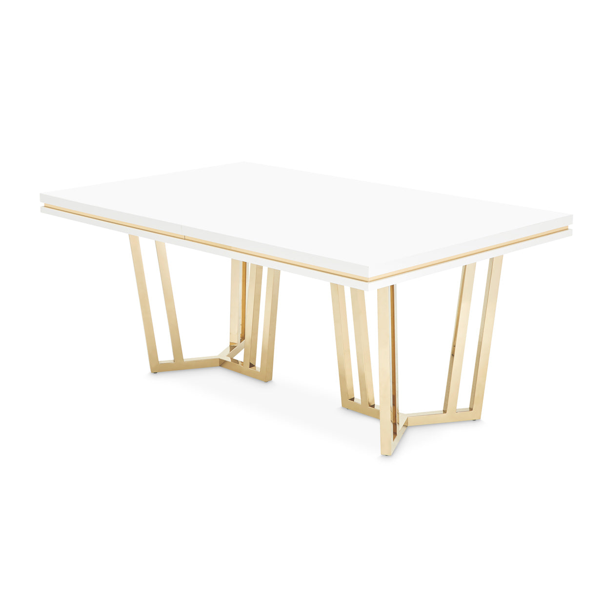 Palm Gate Rectangular Dining Table - Cloud White