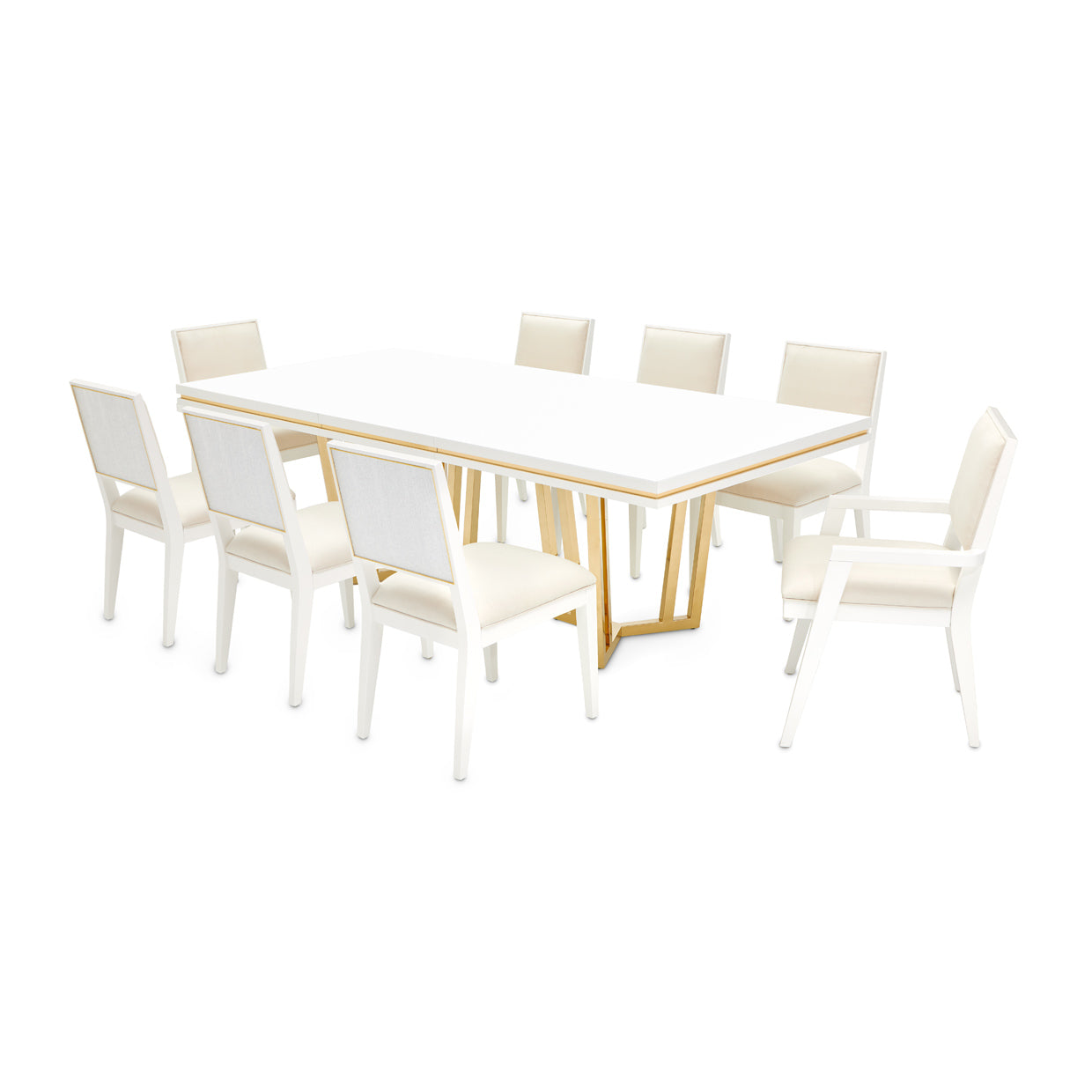 Palm Gate Rectangular Dining Table - Cloud White
