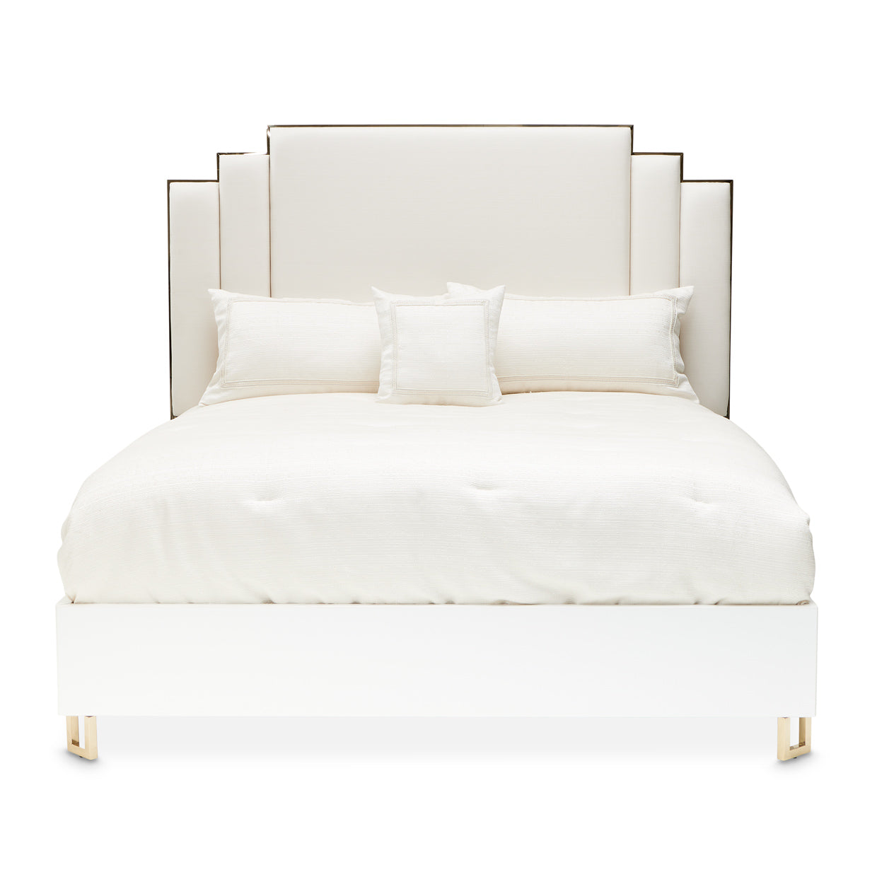 Palm Gate Queen Bed - Cloud White