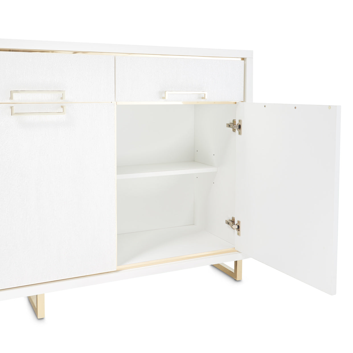Palm Gate Sideboard with Mirror - Cloud White