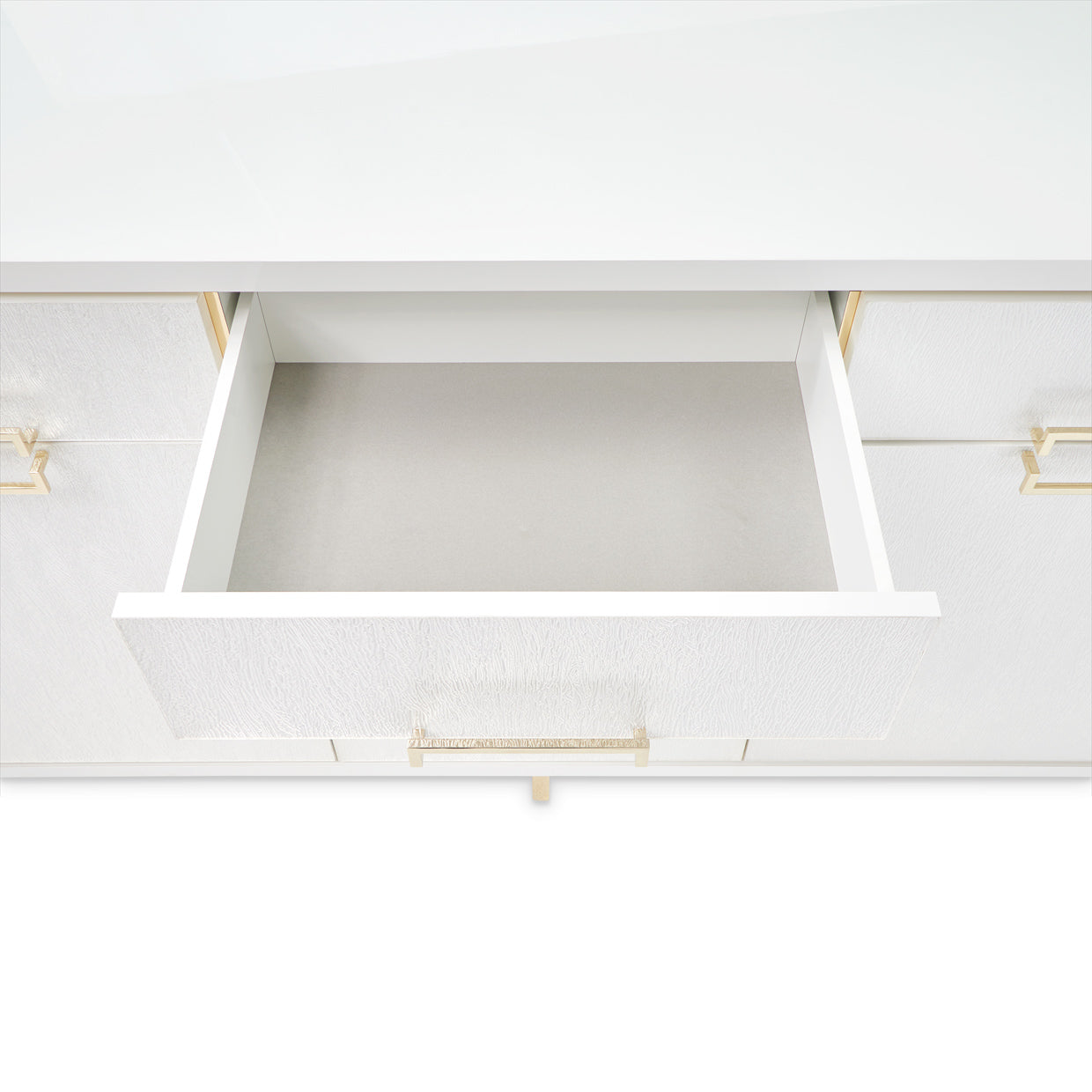 Palm Gate Sideboard with Mirror - Cloud White