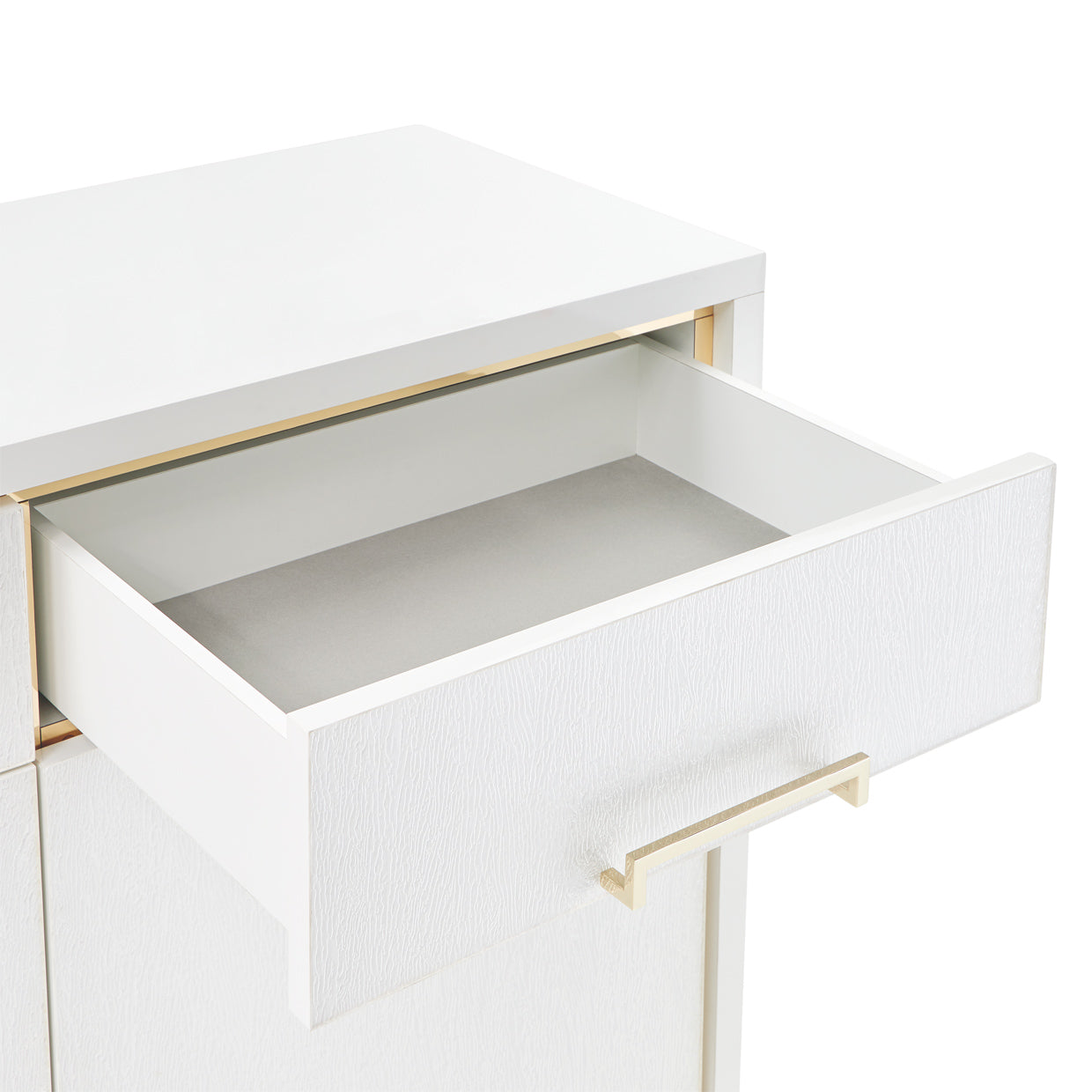 Palm Gate Sideboard with Mirror - Cloud White