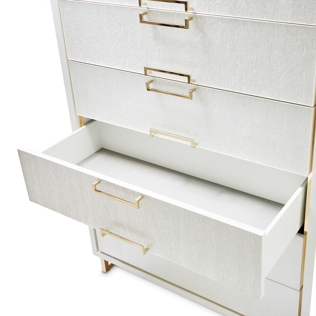 Palm Gate 6-Drawer Chest - Cloud White