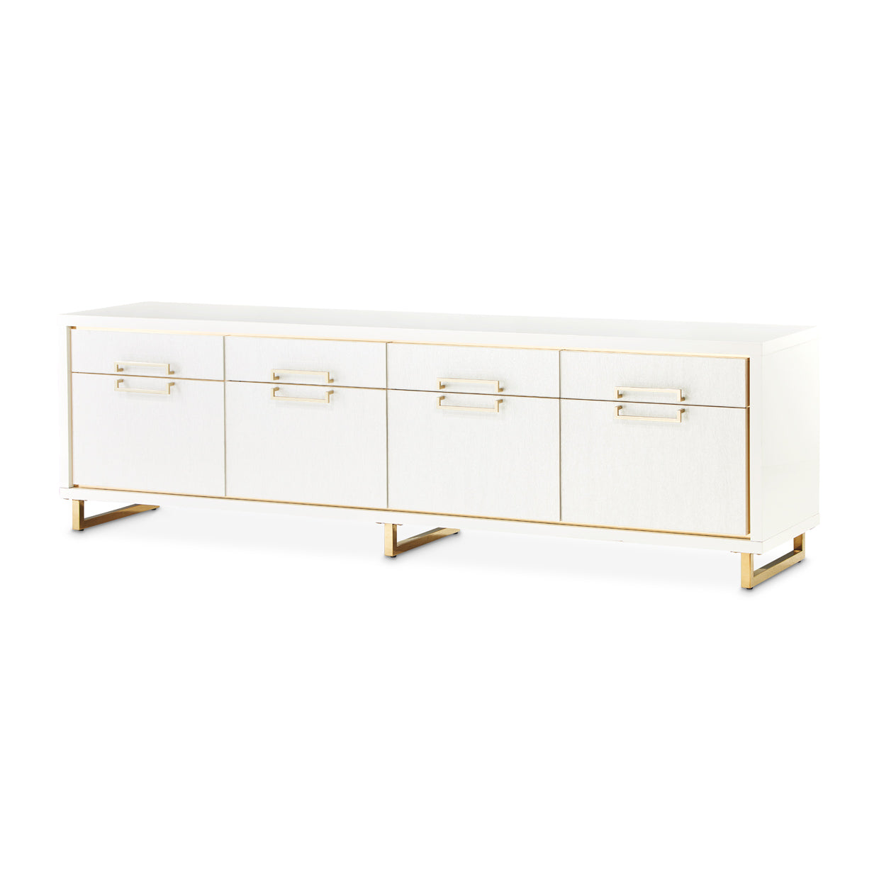 Palm Gate Media Cabinet - Cloud White