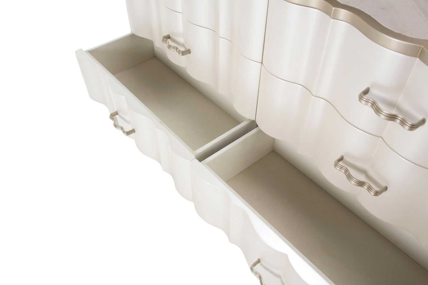 London Place Dresser with Mirror - Creamy Pearl