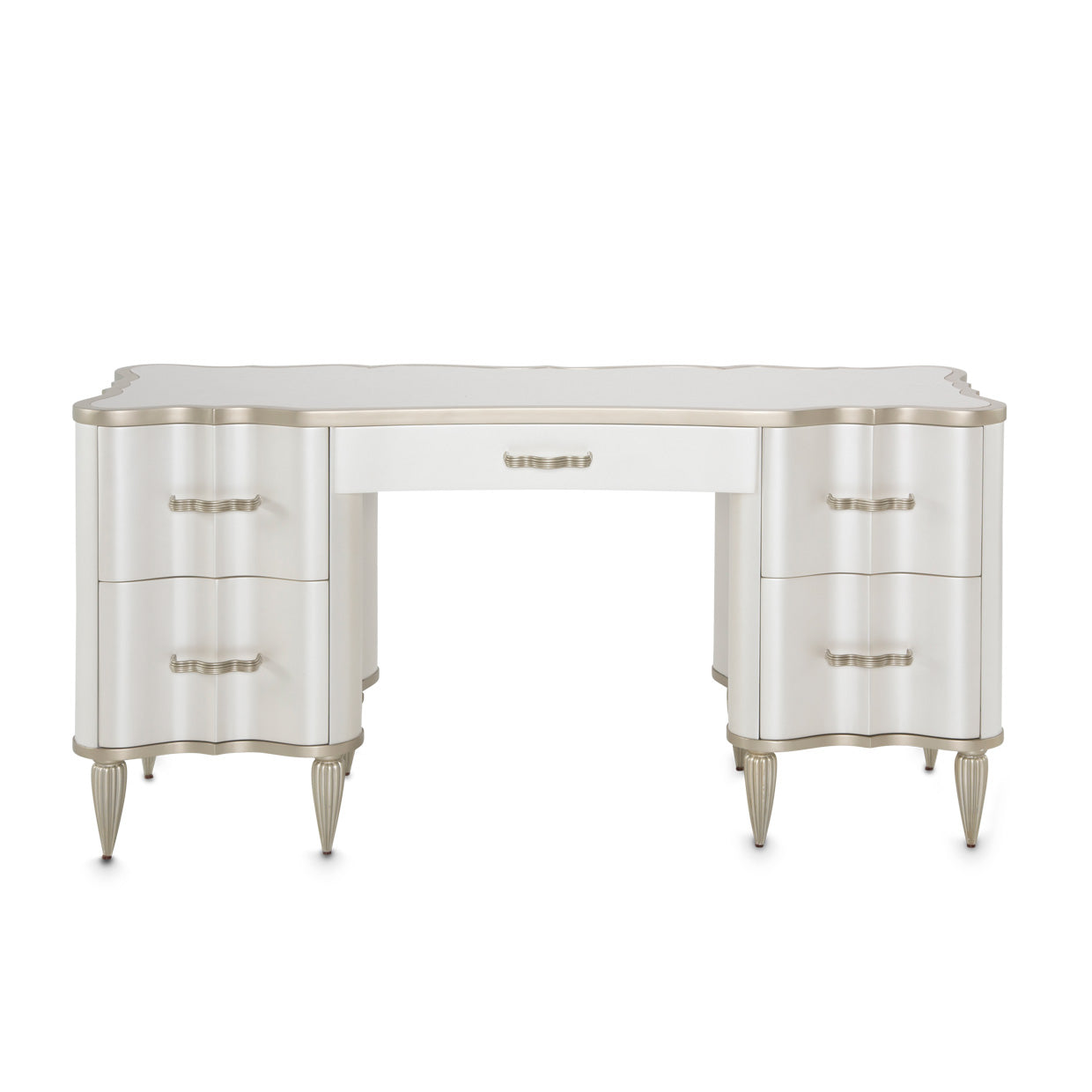 London Place Vanity Desk - Creamy Pearl