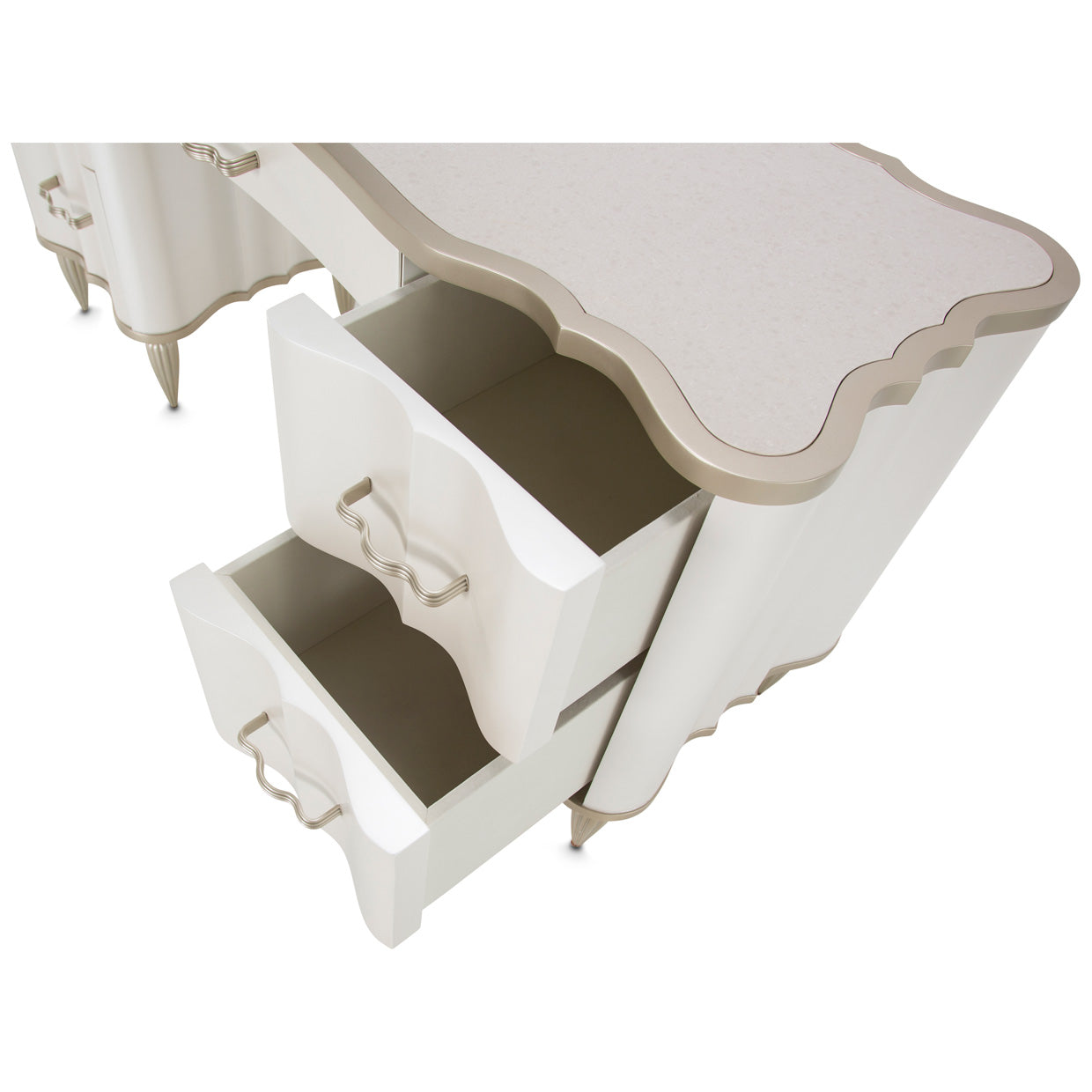 London Place Vanity Desk - Creamy Pearl