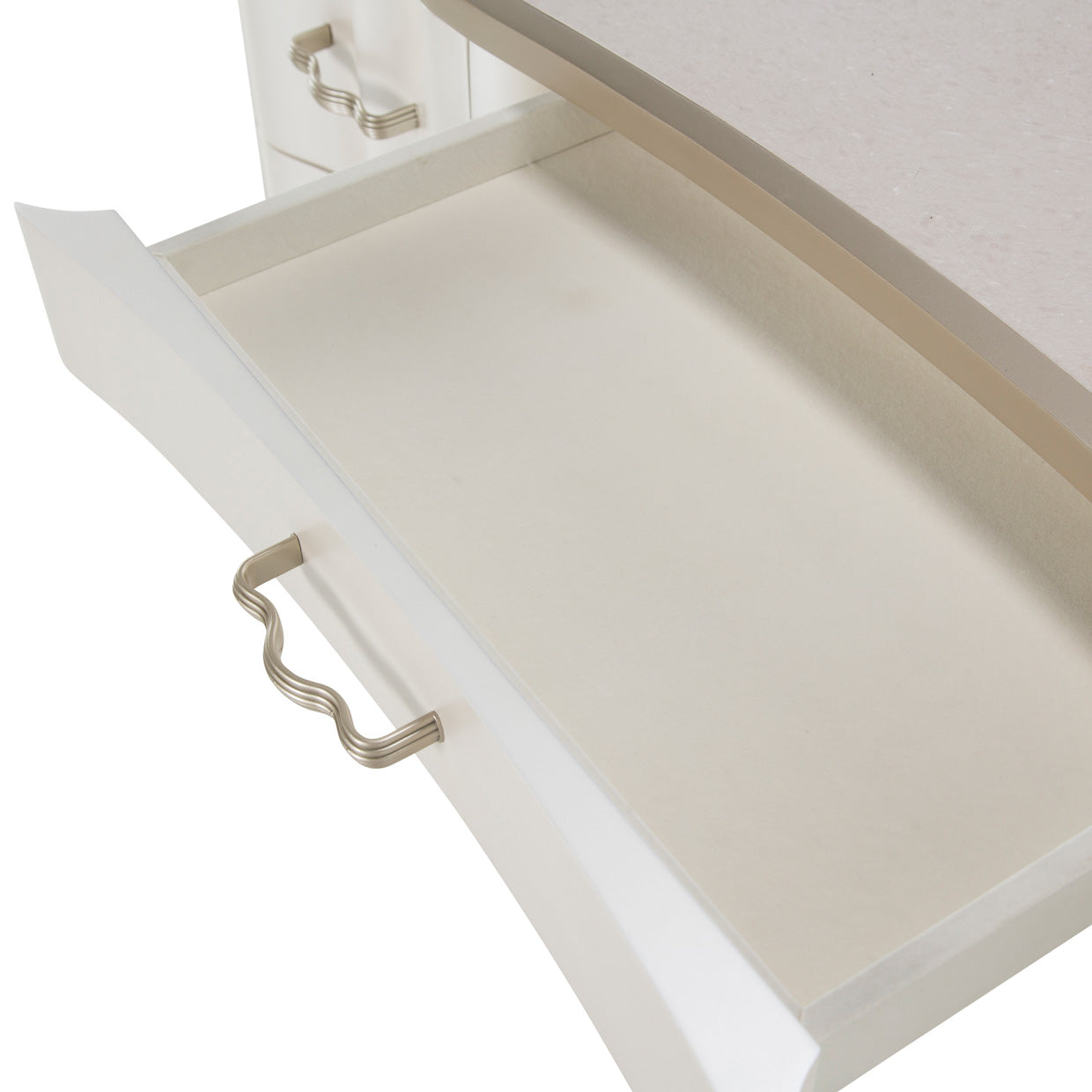 London Place Vanity Desk - Creamy Pearl