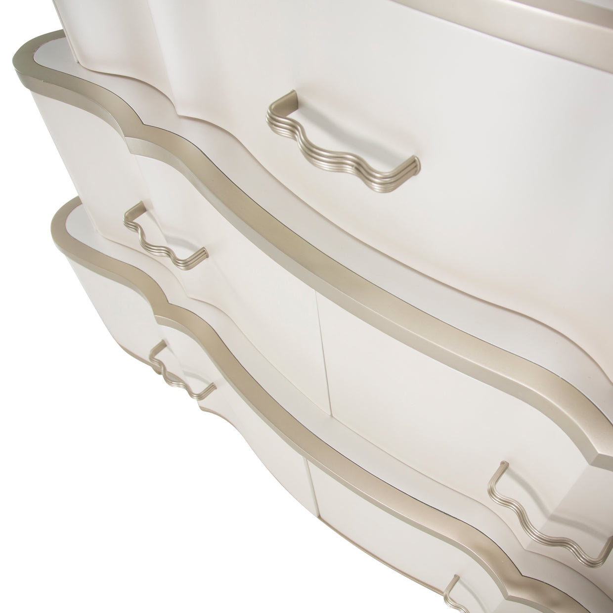 London Place 6-Drawer Tiered Chest - Creamy Pearl
