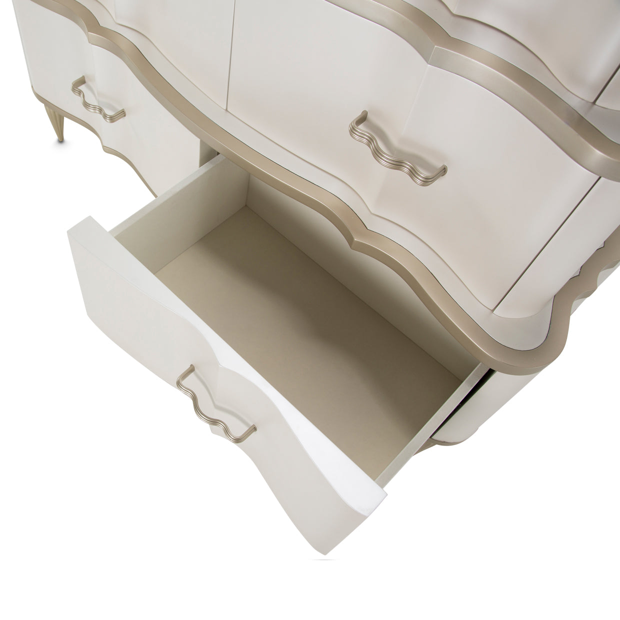 London Place 6-Drawer Tiered Chest - Creamy Pearl
