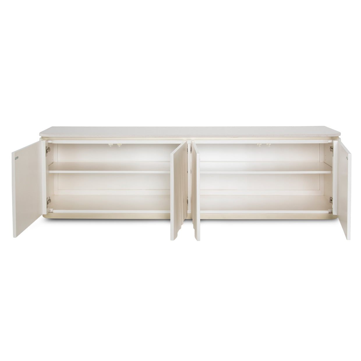 London Place Media Cabinet - Creamy Pearl