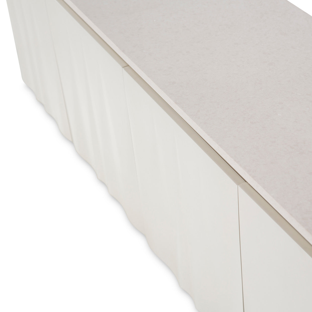 London Place Media Cabinet - Creamy Pearl