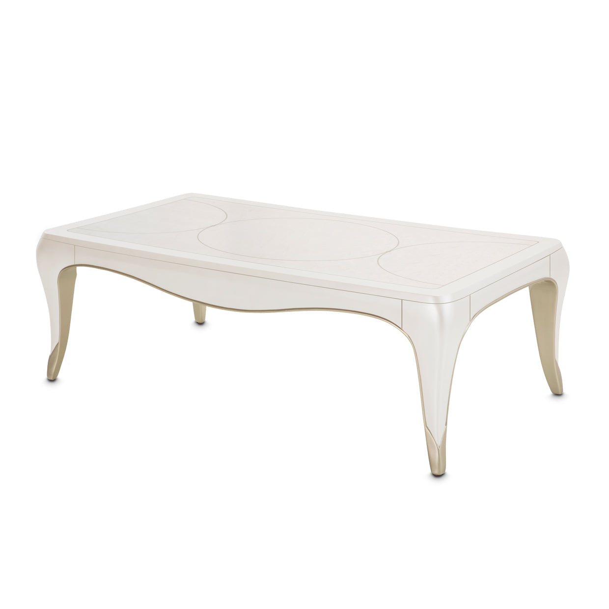London Place Rectangular Cocktail Table - Creamy Pearl