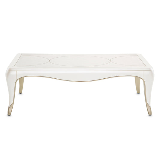 London Place Rectangular Cocktail Table - Creamy Pearl