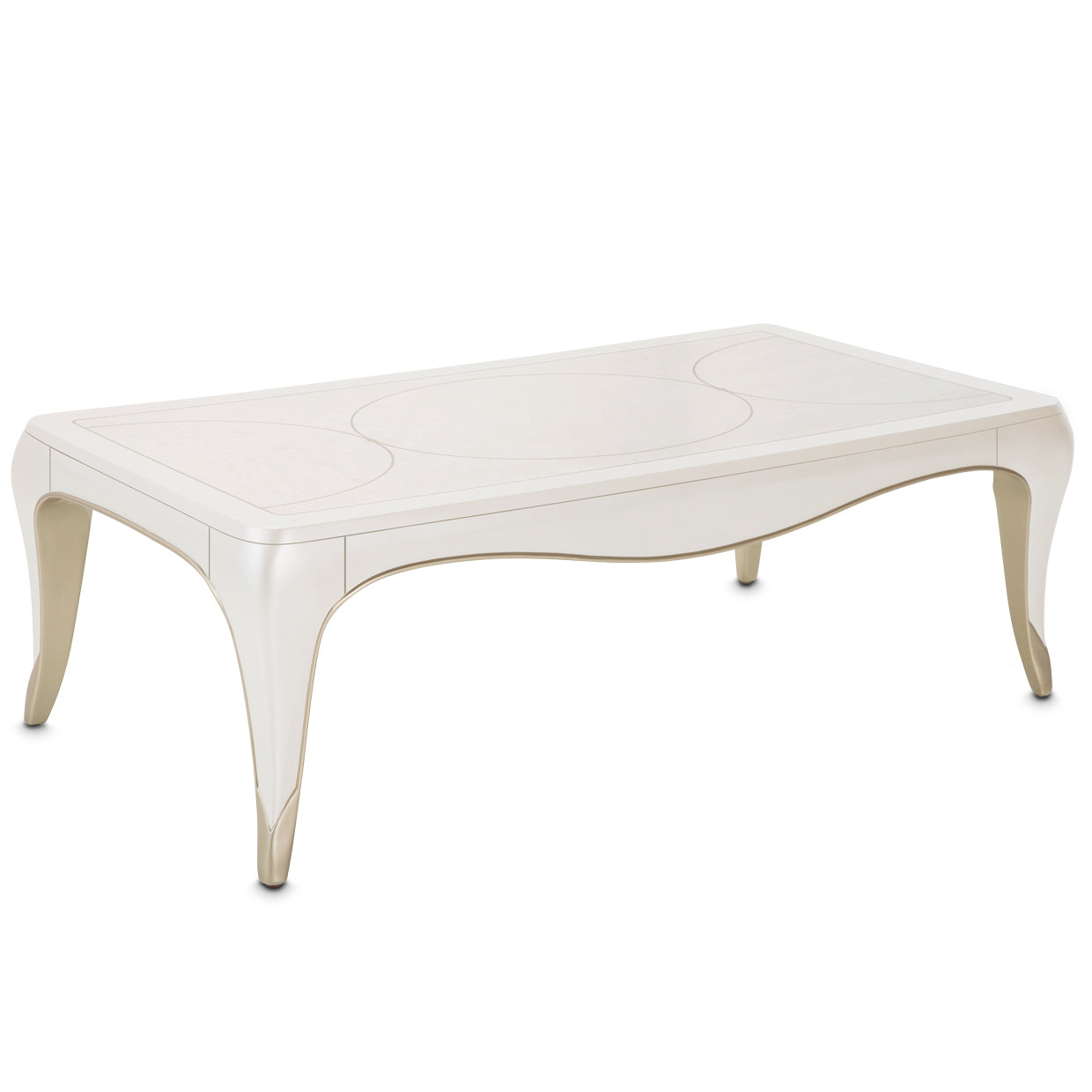 London Place Rectangular Cocktail Table - Creamy Pearl