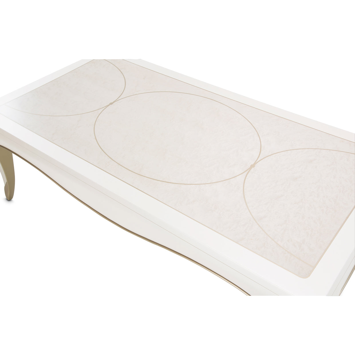 London Place Rectangular Cocktail Table - Creamy Pearl