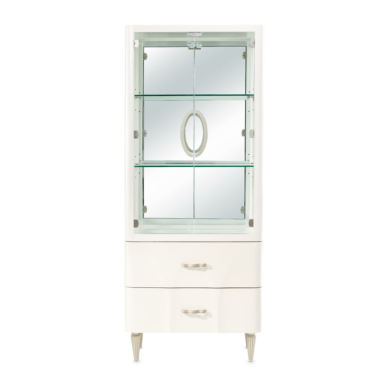 London Place Display Cabinet - Creamy Pearl