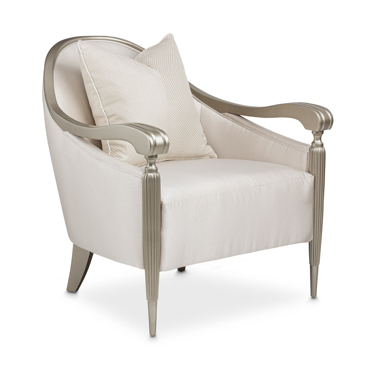London Place Accent Chair - Porcelain/Platinum