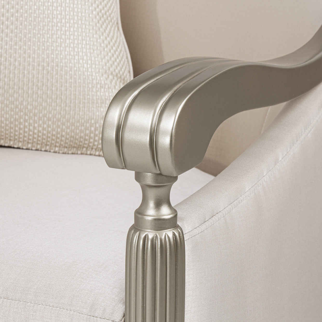 London Place Accent Chair - Porcelain/Platinum