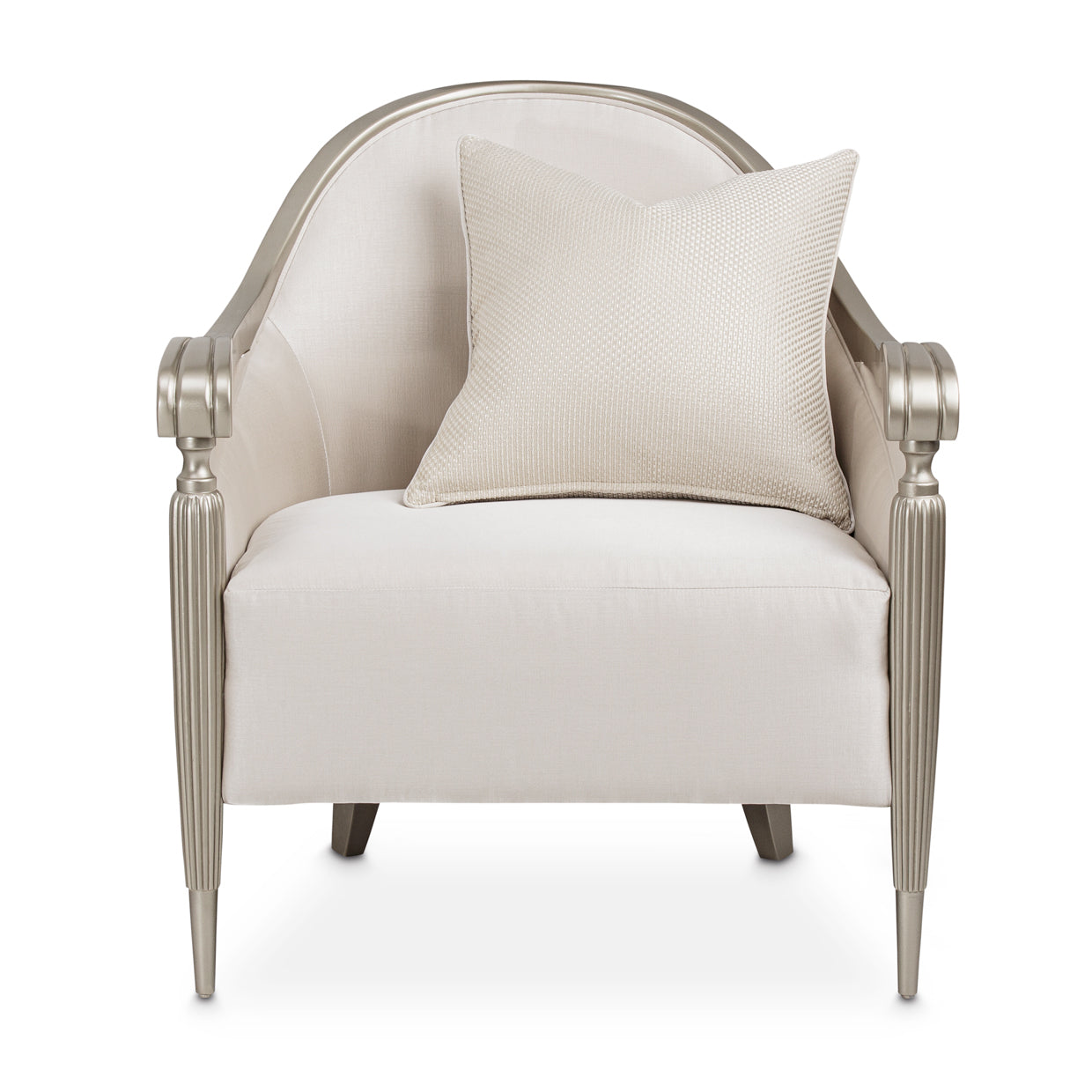 London Place Accent Chair - Porcelain/Platinum
