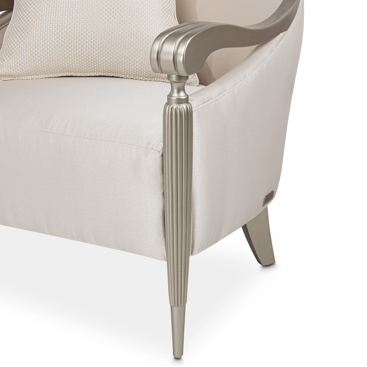 London Place Accent Chair - Porcelain/Platinum