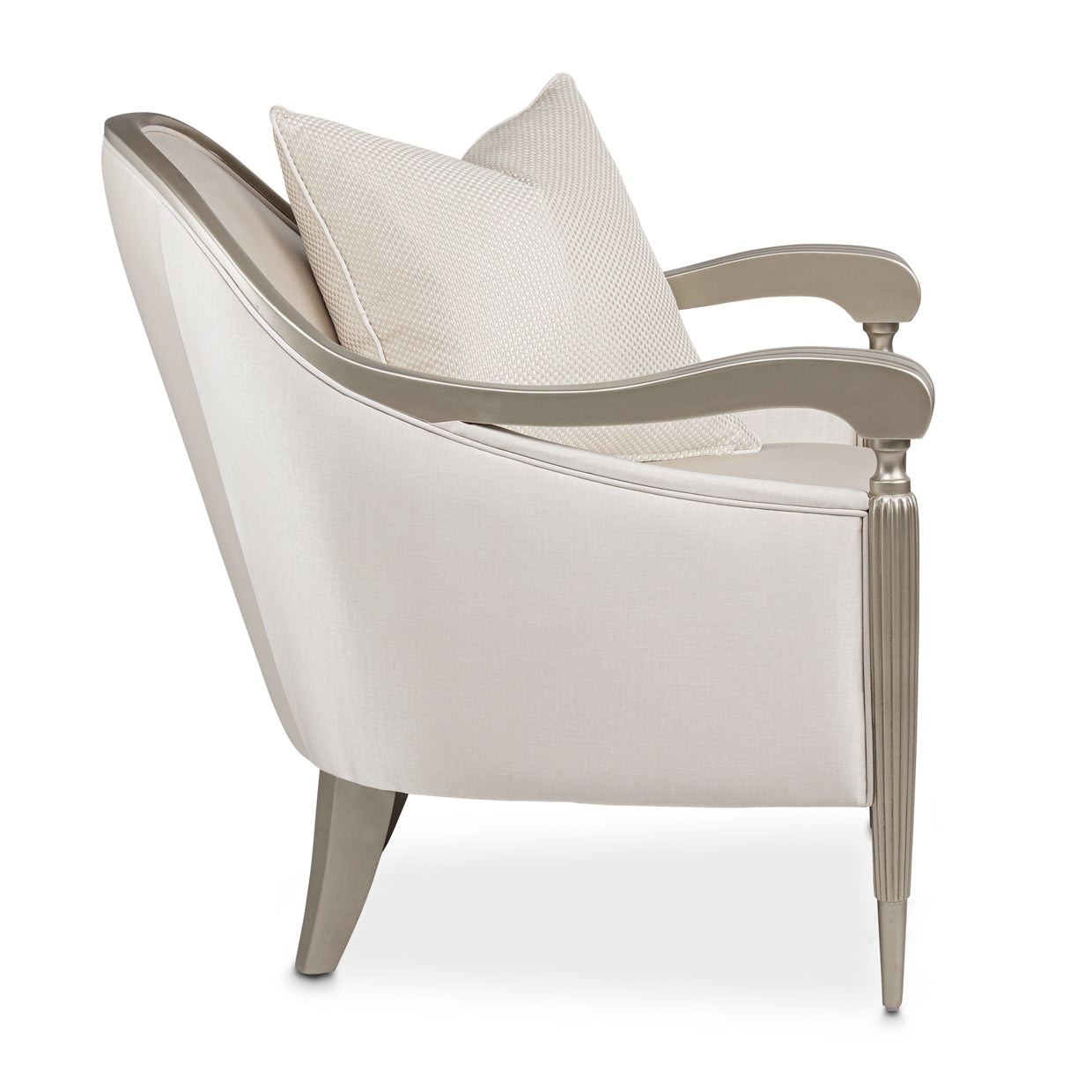 London Place Accent Chair - Porcelain/Platinum