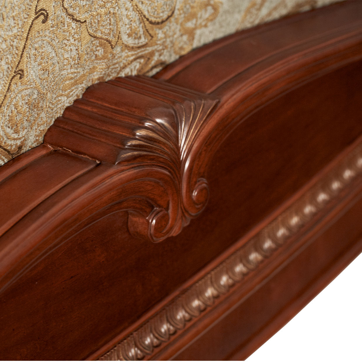 Cortina Cal. King Sleigh Bed - Honey Walnut