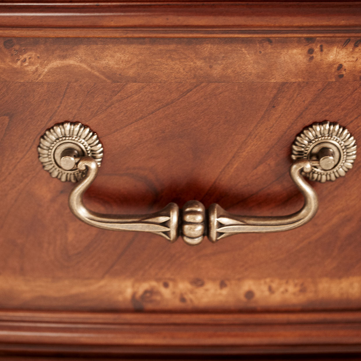 Cortina Leather Bedside Bench - Honey Walnut