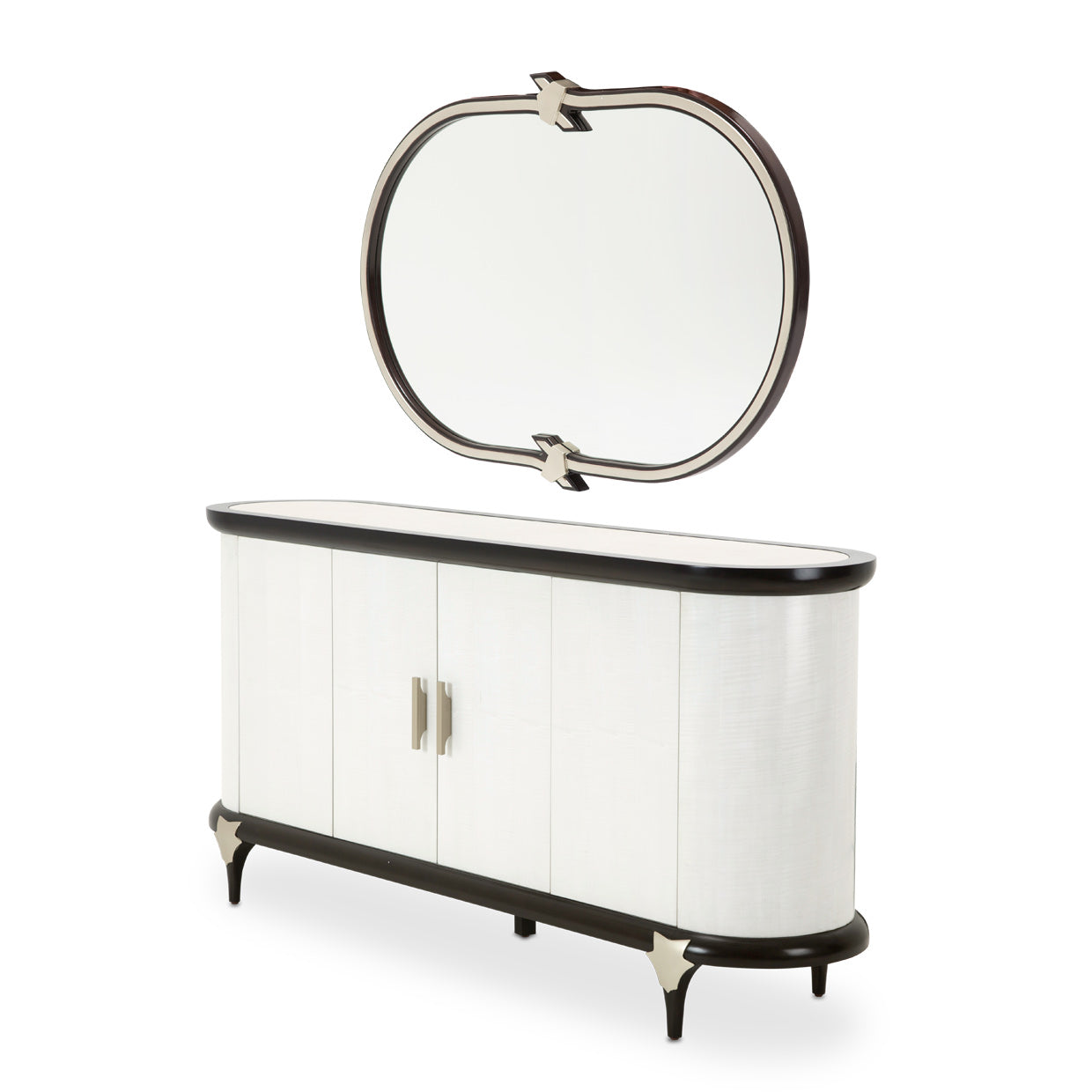 Paris Chic Sideboard with Mirror - Espresso