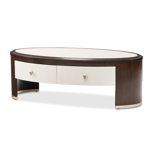 Paris Chic Oval Cocktail Table - Espresso