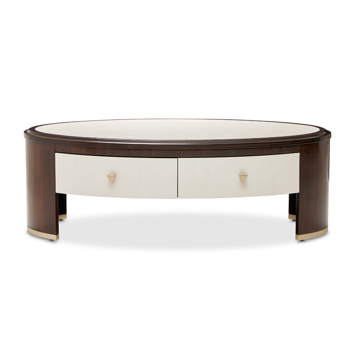 Paris Chic Oval Cocktail Table - Espresso