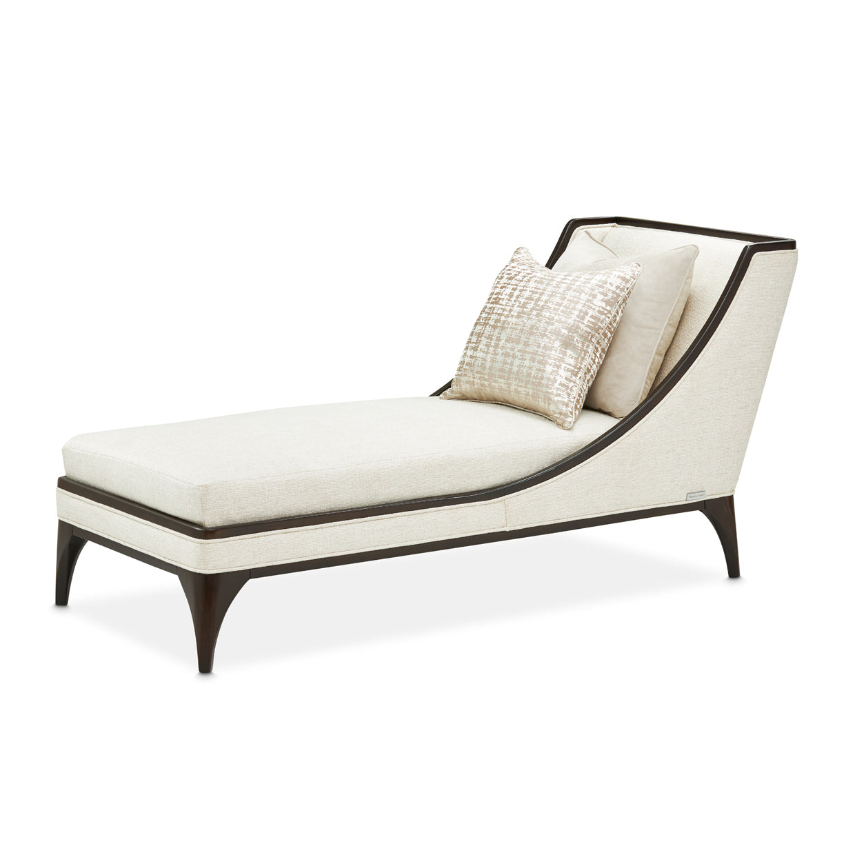 Paris Chic Armless Chaise - Cremini/Espresso