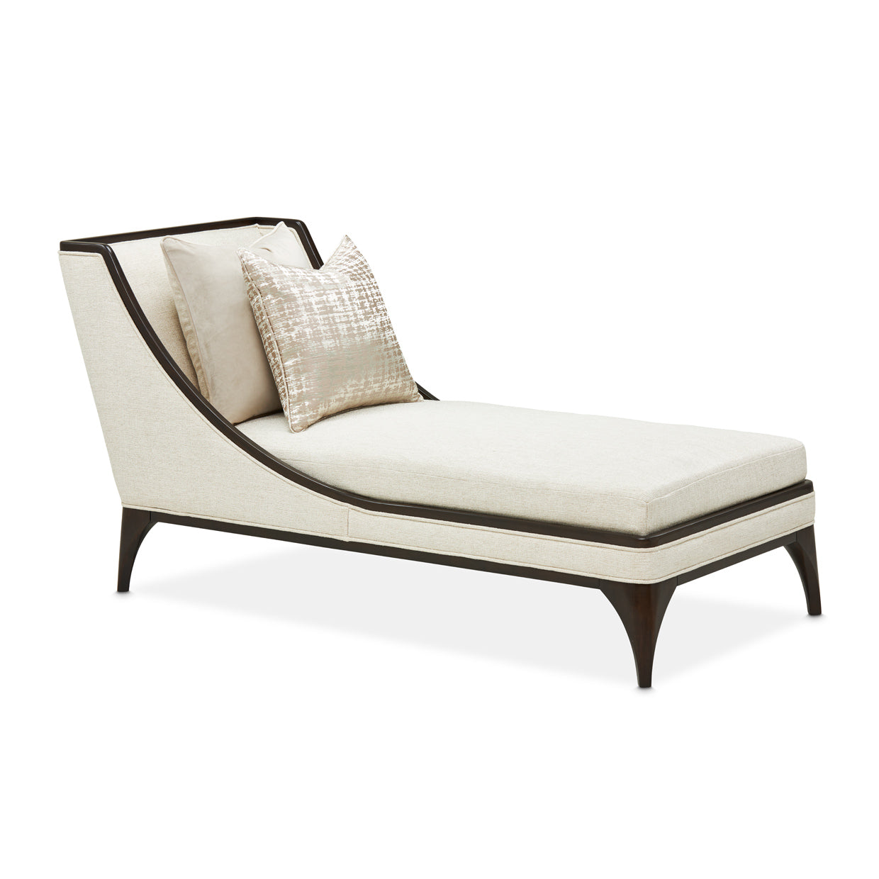 Paris Chic Armless Chaise - Cremini/Espresso