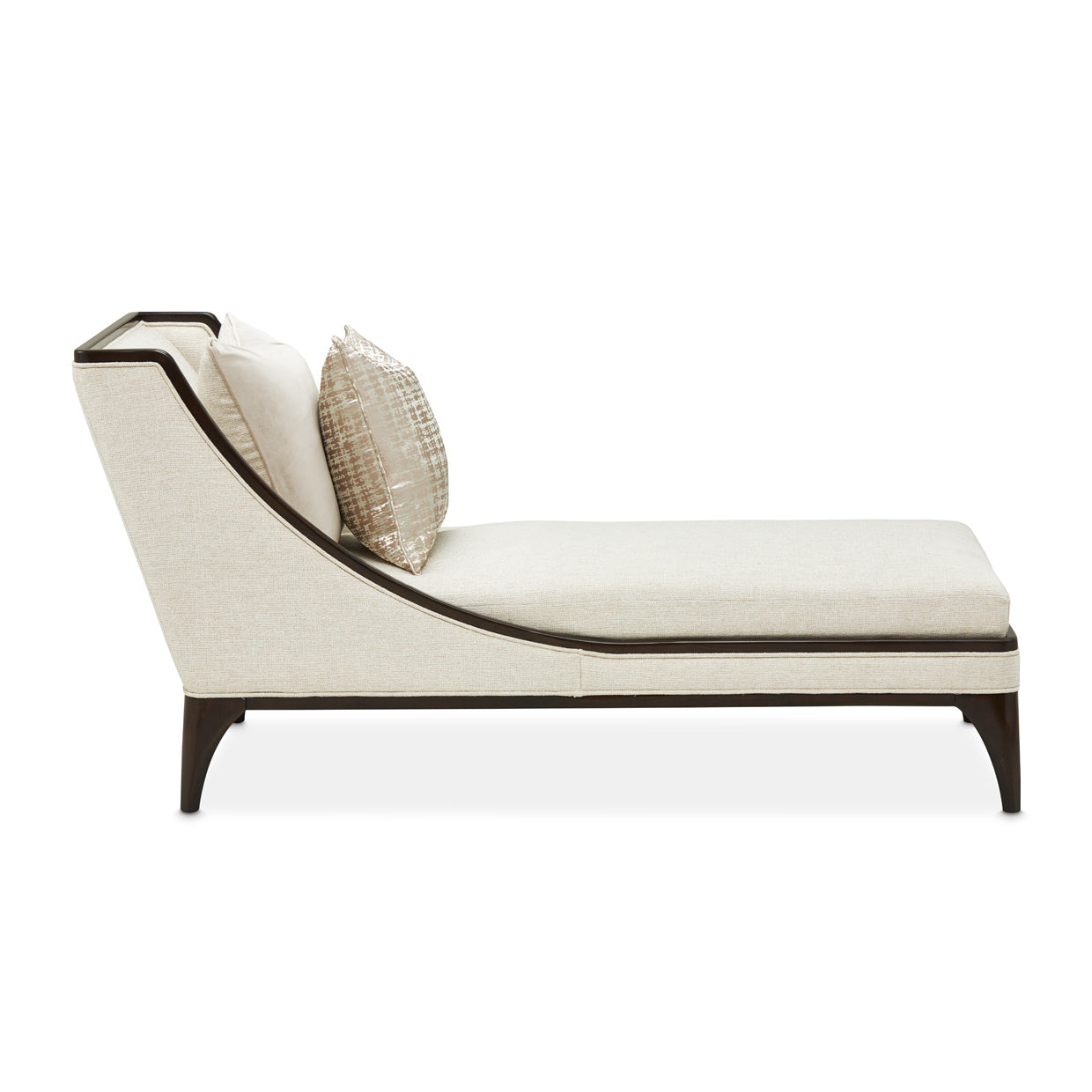 Paris Chic Armless Chaise - Cremini/Espresso