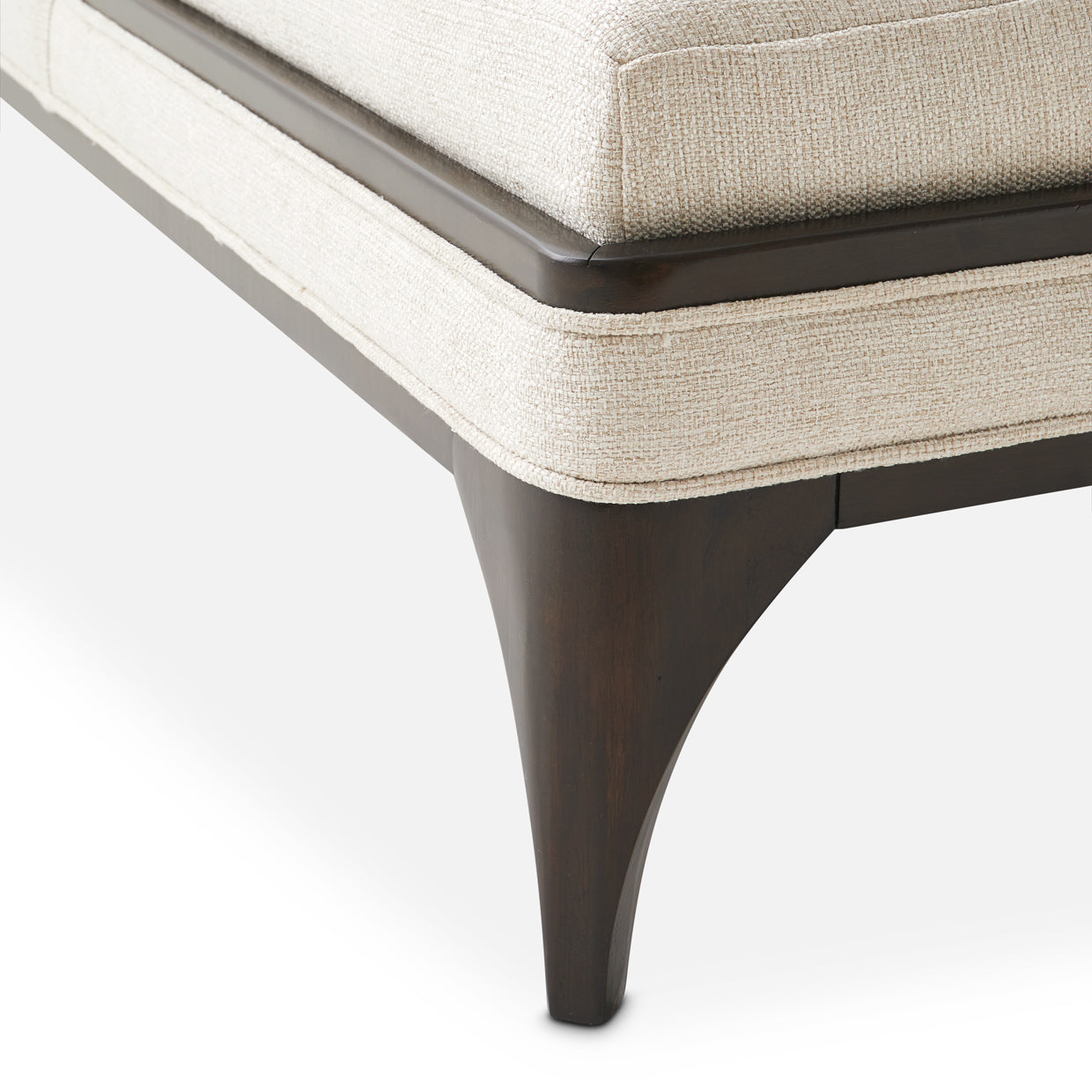 Paris Chic Armless Chaise - Cremini/Espresso