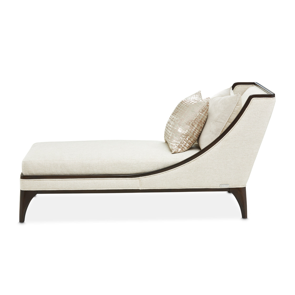 Paris Chic Armless Chaise - Cremini/Espresso