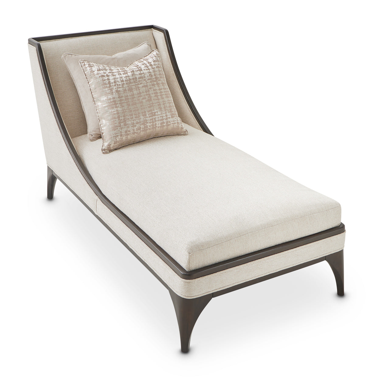 Paris Chic Armless Chaise - Cremini/Espresso