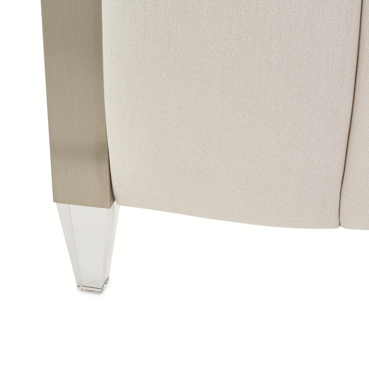 Penthouse Queen Short Panel Bed - Frosted Linen/Ash Gray