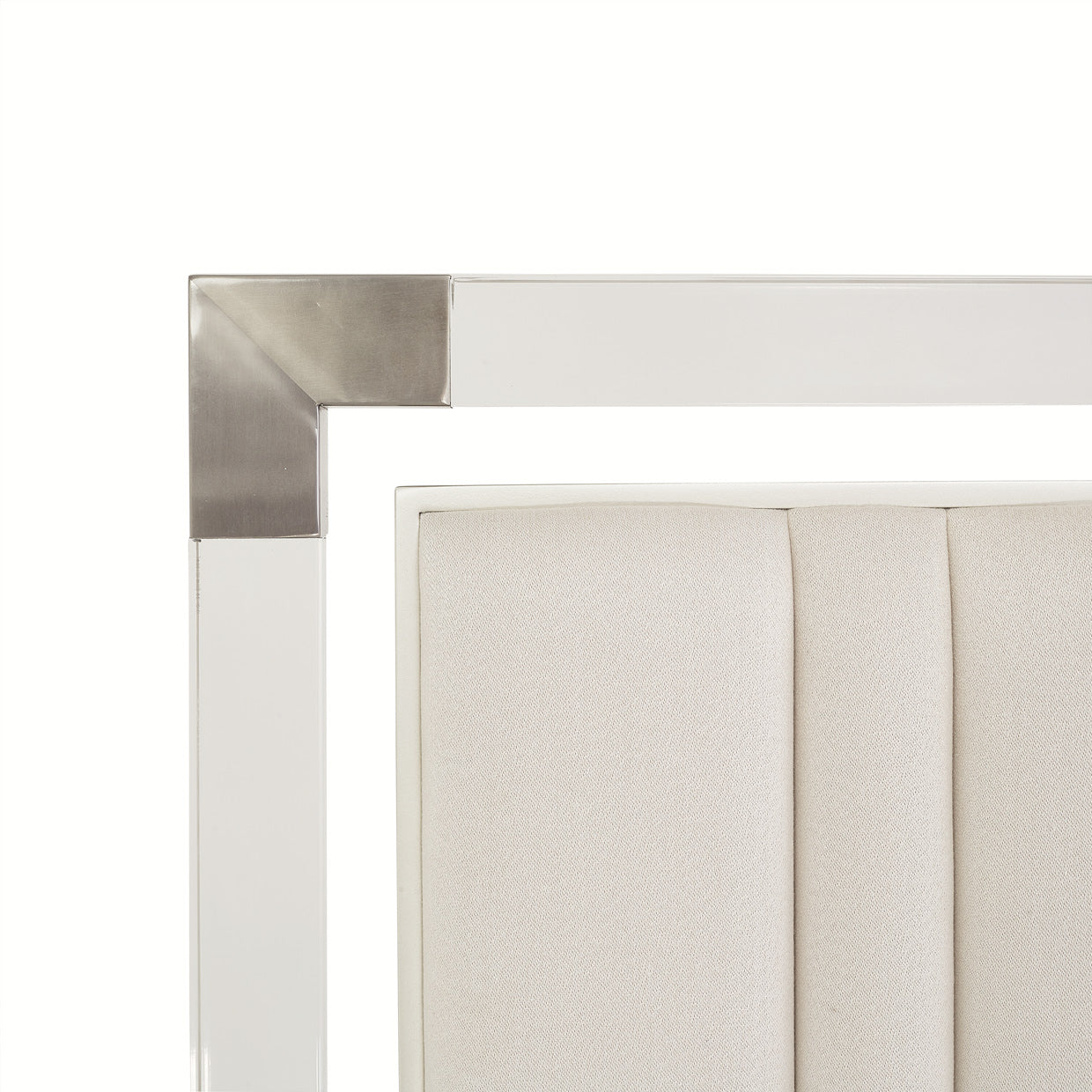 Penthouse Queen Short Panel Bed - Frosted Linen/Ash Gray