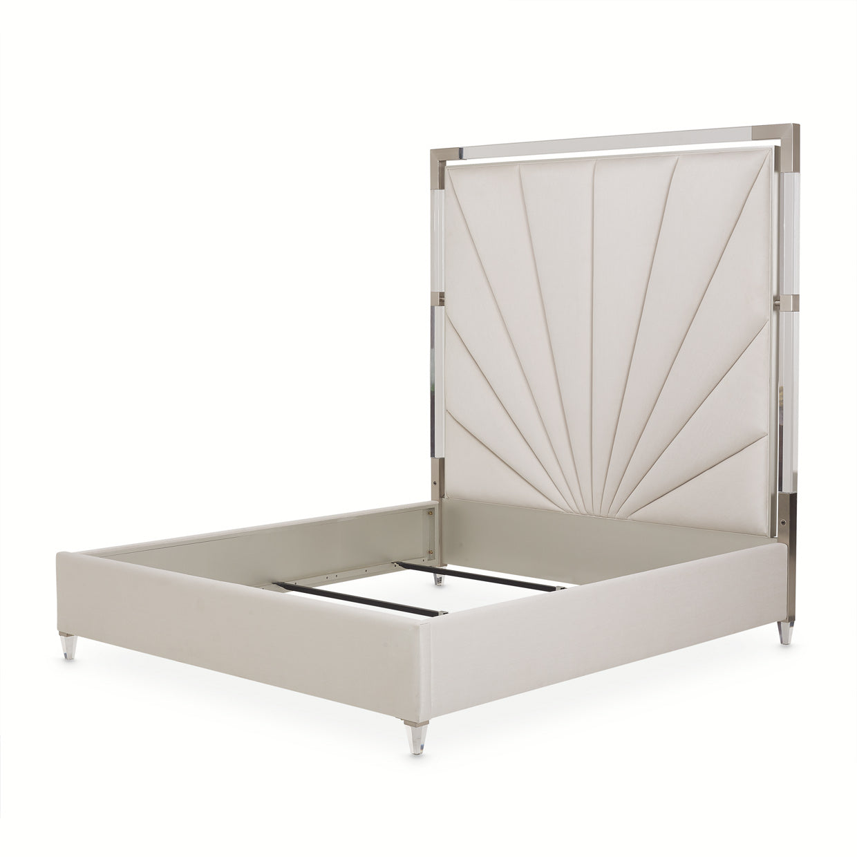 Penthouse Queen Tall Panel Bed - Frosted Linen/Ash Gray