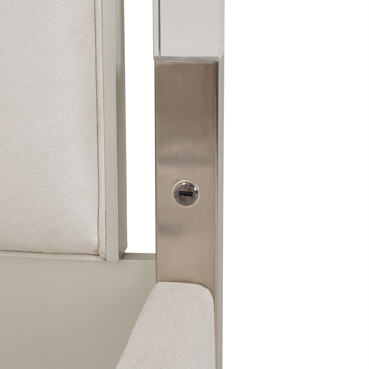 Penthouse Queen Tall Panel Bed - Frosted Linen/Ash Gray