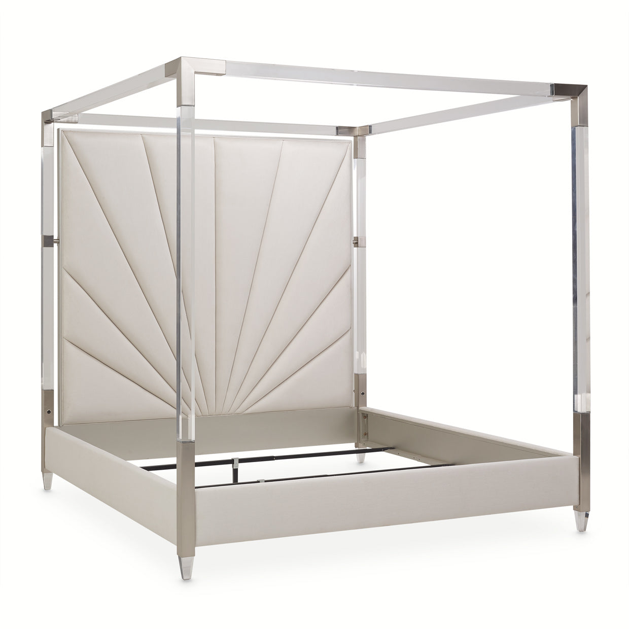 Penthouse Eastern King Canopy Bed - Ash Gray