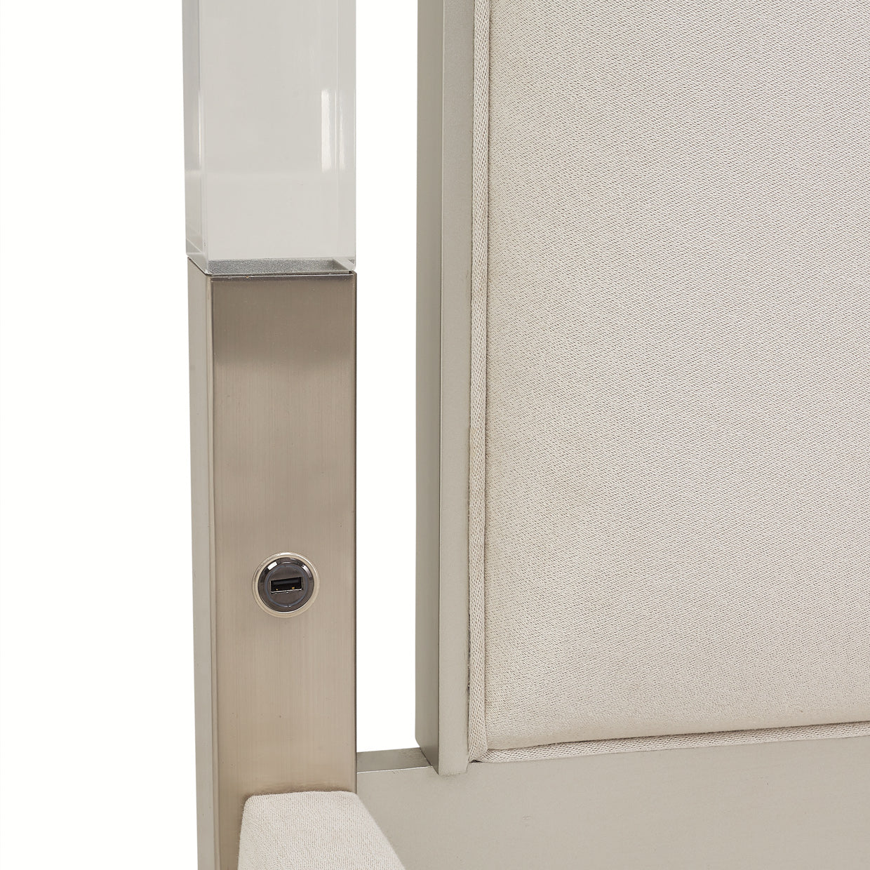 Penthouse Eastern King Canopy Bed - Ash Gray