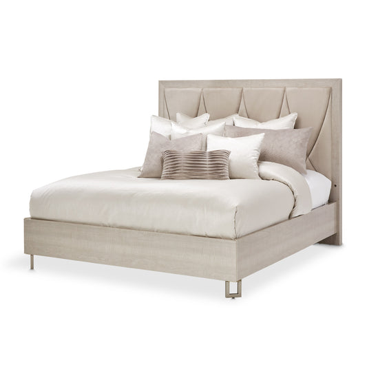 Marin Eastern King Panel Bed - Greige
