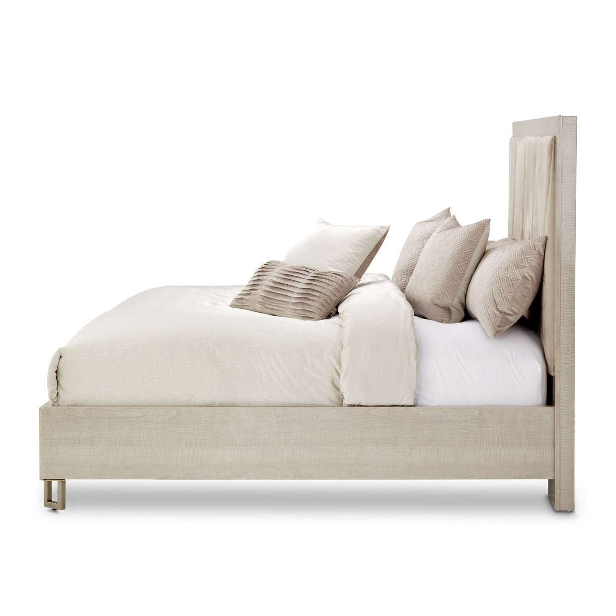 Marin Eastern King Panel Bed - Greige