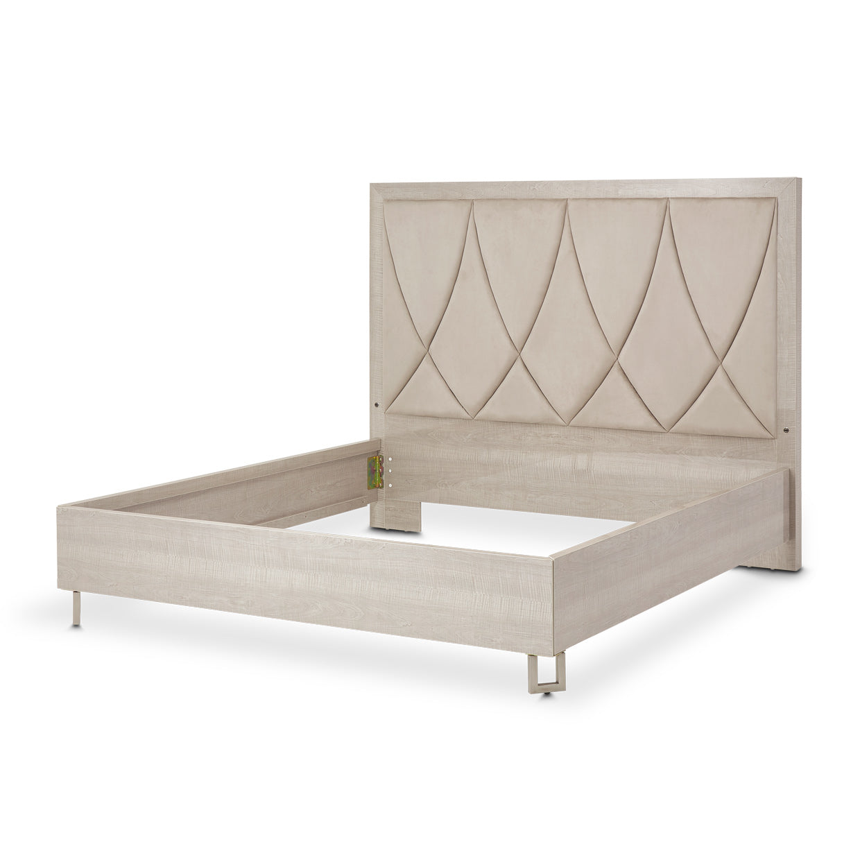 Marin Eastern King Panel Bed - Greige