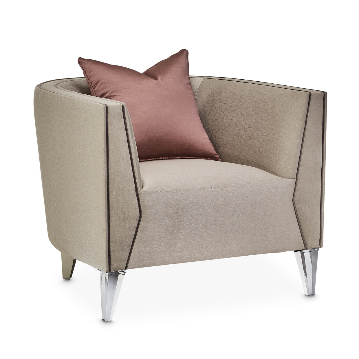 Linea Matching Chair - Metallic Silver Mist