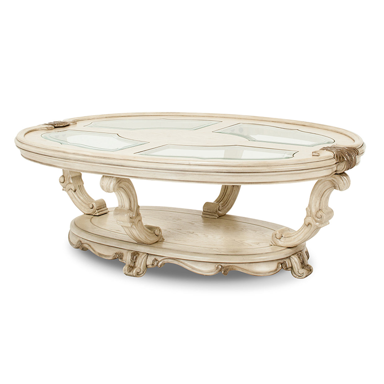Platine de Royale Oval Cocktail Table  - Champagne