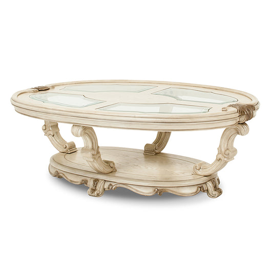 Platine de Royale Oval Cocktail Table  - Champagne